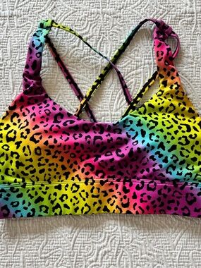 ZYIA Active NWOT Multicolor Leopard Print Light n’ Tight Sports Bra